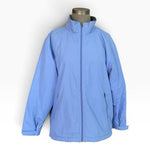 Lands End Womens Periwinkle Blue Full Zip Fleece Lined Jacket Size M 10-12 VG