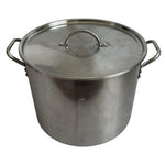 Stainless Steel Stackable Pot W/ Metal Lid Durable Cooking Pan Soup Vintage