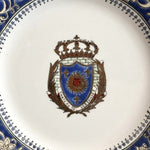 Vintage Porcelain Plate Château de Versailles Crest Textured Decorative Plate