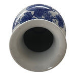 Vintage Blue White Grapes Grape Leaves Porcelain Vase China 12" Tall Collectible