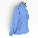 Lands End Womens Periwinkle Blue Full Zip Fleece Lined Jacket Size M 10-12 VG