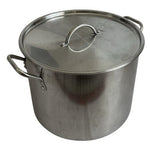 Stainless Steel Stackable Pot W/ Metal Lid Durable Cooking Pan Soup Vintage