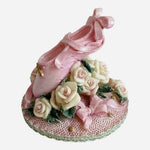 Cosmos Gifts Porcelain Mini Ballet Slipper Shoe Figurine 3" Excellent Condition
