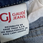 Gaudi Jeans Italy Blue Denim Straight Slim Distressed Mid Wash Women Size 29