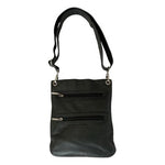Anthropologie Margot Black Leather Crossbody Shoulder Bag 10”x12”