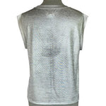 Porridge Womens Size M Metallic Silver Knit Sleeveless Crew Neck Top
