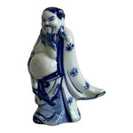 Vintage Chinese Blue White Porcelain Figurine Immortal / Wise Man Statue Amulet