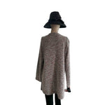 Jones New York Signature Boucle Tweed Open Front Cardigan Duster Sweater Coat M