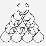 Crate & Barrel Arc Metal Wine Rack Tabletop 10Bottle Holder Free Standing Silver