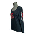 Nike Houston Rockets NBA Women's Long Sleeve Performance Tee L Black Red NWOT