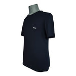 Hugo Boss Men's Contrast Logo Embroidery Regular Fit Cotton Stretch Tee L Black