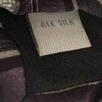 Pierre Cardin Vintage Mens Silk Tie Purple Grey Black Stripe Designer Necktie VG