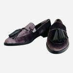 Vince Camuto Geralin Velvet Tassel Loafers Women's 6/36 Grayish Purple NIB