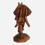 Signed Kim Boo Ho Seoul Korea Vintage Hand Carved Wood Asian Man Figurine 6"