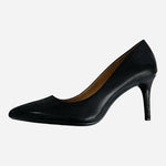 Calvin Klein Kamara Black Snake Embossed Pointed Toe Stiletto Pump Size 7 VG