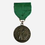 Vintage Mark Twain Historical Trail Hike Medal Bronze Tone Green Ribbon Good