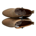 Lucky Brand Women's Basel Leather Ankle Booties 5.5 (EU 36) Tan Toffee NIB