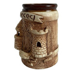 Odessa Ukraine Ceramic Beer Stein Mug Handmade Castle Relief Vintage Pottery New