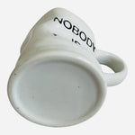 Nobody Is Perfect Funny Quote Coffee Mug White Ceramic 3.75 in VG
