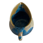 Crystalline Glaze Art Pottery Blue Yellow Small Pitcher Collectible Home Decor