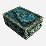 Handcrafted PRC Green Gold Witness Buddha Keepsake Box 2.5"x3.5"x1.5"