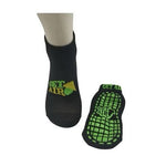 Get Air Grip Trampoline Jump Socks Green Black Non-Slip Bottom NWOT