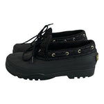 Sperry Top Sider Black Quilted Duck Boots Waterproof Rubber Womens 7.5 VG