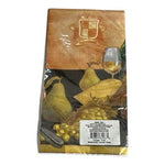 Wine Cheese Vineyard 2Ply Paper Guest Napkins 16ct Tuscan Style NIP Elegant