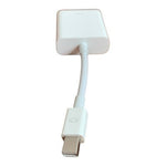 White Mini DisplayPort to VGA Adapter Very Good Condition