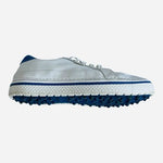 Crocs Hover Lace-Up Sneakers Men's White Blue Leather Spiked Golf Shoes M10 VG