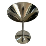 Polished Stainless Steel Martini Glasses Set of 2 Modern Cocktail Barware EXC