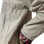 Chromatics by Totes Hooded Rain Jacket Floral Lined Khaki Womens S  Vintage VG