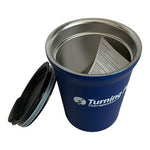 Turning Point Blue Stainless Steel Tumbler 8oz Insulated Travel Mug Push Lid NIB