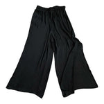 Bobbi Rocco LA Black Rayon Wide Leg Palazzo Pants Elastic Waist Womens Small VG