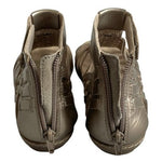 Earth Camellia Marconi Platinum Metallic Leather Gladiator Sandals 8M
