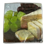 Cheese Grapes Wine Board 2Ply Paper Cocktail Napkins 30ct Charcuterie NIP