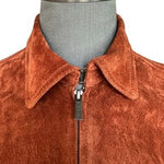 Liz Claiborne Suede Leather Jacket Women’s S Brown Zip Front Collar Jacket VG