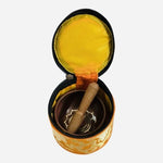 Handmade Tibetan Chakra Singing Bowl Set Mallet Brocade Silk Case Meditation VG