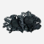 Vintage Black Lace 2.5" Flower Shoe Clips Set of 2 Womens Accessory VG Condition