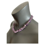 Natural Amethyst Nugget Purple Beaded Necklace Gemstone Jewelry 18" NWOT