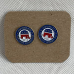 RNC Republican National Committee GOP Elephant Lapel Pin Set 2011 2013 Pair EXC