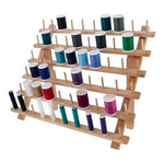 Beechwood 60-Spool Thread Rack Organizer Sewing Embroidery Wall Stand VG