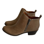 Lucky Brand Women's Basel Leather Ankle Booties 5.5 (EU 36) Tan Toffee NIB