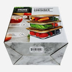 Prime Cuisine Glass Bento Box 3 Pack 2-Compartment Bamboo Lids NIB