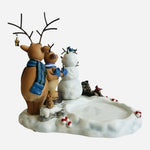 Partylite Reindeer Pillar Candle Holder Snowman Cardinal Raccoon Christmas NOB