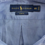Polo Ralph Lauren Men's XS Blue Slim Fit Stretch Oxford Button Down Shirt VG