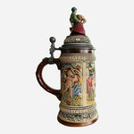 Vintage GERZ German Beer Stein Beer Stein with Statue Lid Lmtd Tankard Beer Mug
