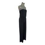 White House Black Market Strapless Embellished Black Jumpsuit Women’s Romper S 4