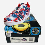 Heelys Pro 20 Prints American Flag USA Patchwork Skate Shoes Womens 9 NIB