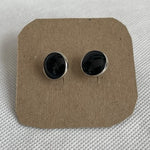 Pioneer Black Onyx 0.5" Cabochon Stud Cufflinks Mens Formal Accessories EXC